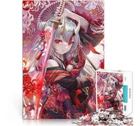 Fille d'anime avec Une épée Puzzle 1000 pièces pour Adultes Compétition de Vitesse Manuelle pour la décoration intérieure 38x26cm