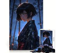 Fille d'anime | Esprit de la forêt Mystique Puzzle de 1000 pièces pour Adultes Stimulation mentale, détente, Bords Lisses, (38x52cm)