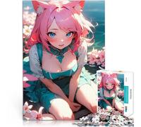Fille d'anime Mer des Fleurs Puzzles 2000 pièces pour Adolescents Jeux Jouets Cadeaux Collection d'artistes, Beaux-Arts 70x100cm