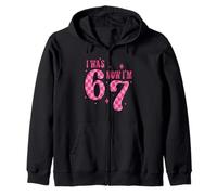Fille d'anniversaire de 7 Ans J'avais 6 Ans Maintenant J'Ai 7 67 Ans Sweat à Capuche