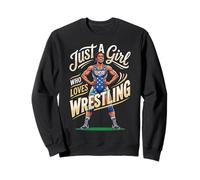 Fille de catcheuse Qui Aime la Lutte aux États-Unis Sweatshirt