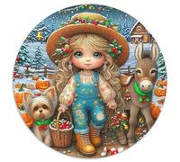 Fille de Ferme d'hiver 1000 Pièces Puzzle pour Adultes Jeux Éduchatifs Divertissement Apaisant Cultiver l'esprit D'équipe pour Hommes, Femmes, Seniors 1000pcs (67.5x67.5cm)