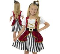 Fille de Luxe Déguisement Pirate Enfant Caraïbes Capitaine Costume Neuf
