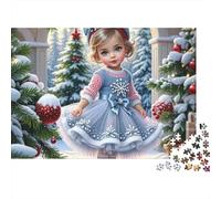 Fille de Noël 1000 Pièces Puzzle pour Adultes Carton Résistant Anti-Stress Difficile pour Experts pour Collectionner Livraison Rapide 70x50cm/1000pcs