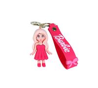 (Fille) Dessin animé Barbie rose porte-clés jouet sac accessoires décoration filles pendentif cadeau