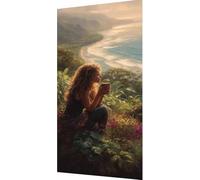 Fille Diamond Painting Adulte, 5D Diamond Painting Paysage Peinture Diamant Adulte Enfant Bricolage Cristal Strass Point de Croix Broderie Diamant Kit Complet Pour Décoration Murale 70x140cm o3-r14