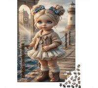 Fille du portPuzzles 1000 Pièces Pier côtière pour Seniors Anti-Stress Activité Intérieure Cadeau d'anniversaire 70x50cm/1000pcs