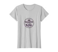Fille du Roi : Couronne Royale pour, chrétiens T-Shirt, Femme, Argent, L