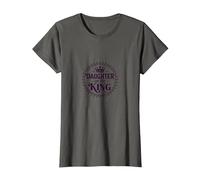 Fille du Roi : Couronne Royale pour, chrétiens T-Shirt, Femme, Asphalte, XL