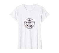 Fille du Roi : Couronne Royale pour, chrétiens T-Shirt, Femme, Blanc, XL