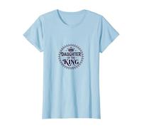Fille du Roi : Couronne Royale pour, chrétiens T-Shirt, Femme, Bleu Céleste, XL