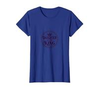 Fille du Roi : Couronne Royale pour, chrétiens T-Shirt, Femme, Bleu Royal, M