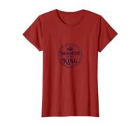 Fille du Roi : Couronne Royale pour, chrétiens T-Shirt, Femme, Canneberge, M