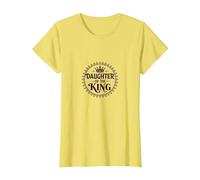 Fille du Roi : Couronne Royale pour, chrétiens T-Shirt, Femme, Citron, XXL