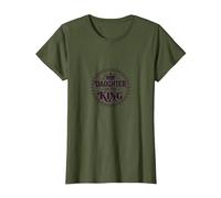Fille du Roi : Couronne Royale pour, chrétiens T-Shirt, Femme, Olive, S