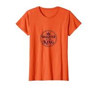 Fille du Roi : Couronne Royale pour, chrétiens T-Shirt, Femme, Orange, L