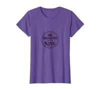 Fille du Roi : Couronne Royale pour, chrétiens T-Shirt, Femme, Violet Chiné, M