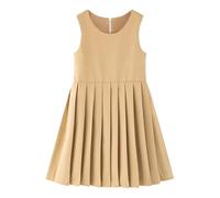 Fille école : Robe sans Manches à Ourlet plissé Extensible pour Enfants n16