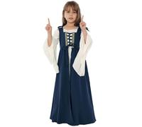 Fille Enfant Déguisement Princesse Médiévale Renaissance Robe Costume d'halloween Carnaval Soirée Mascarade Cosplay Spectacle Costume médiéval de châtelaine Robe pour Costume 1PC