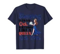 Fille Entrant dans Mon Anniversaire d'octobre comme Une Reine Le 27 Octobre T-Shirt