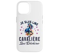 Fille Equitation Cheval Je Suis Une Cavalière Qui Déchire Coque pour iPhone 14