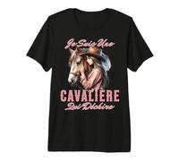 Fille Equitation Cheval Je suis Une Cavalière Qui Déchire T-Shirt Haut de Gamme