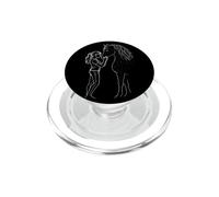 Fille et Cheval Silhouette étoilée Amour équestre PopSockets PopGrip pour MagSafe