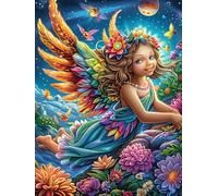 Fille fée dans Le Jardin Fleuri Magique 300 Pieces Casse-tête pour Ado en Carton Épais Rigide Facile Débutant Jeu De Société Soirée Entre Amis Cadeau Anniversaire Premium 300 PCS