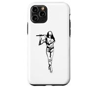 Fille flûte Croquis flûte Musicien Instrument à Vent Coque pour iPhone 11 Pro