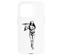 Fille flûte Croquis flûte Musicien Instrument à Vent Coque pour iPhone 15 Pro