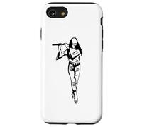 Fille flûte Croquis flûte Musicien Instrument à Vent Coque pour iPhone SE (2020) / 7/8