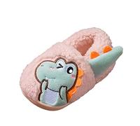 Fille Haut Potentiel Mode automne et hiver garçons et filles pantoufles fond plat lumière douce et confortable couverture chaude talon dessin animé mignon dinosaure Fille Vert Mode (22 Toddler)