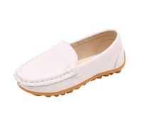 Fille Hiver décontractées pour hommes et femmes, printemps, été et automne, chaussures décontractées pour enfants, toutes petites, en cuir, pour la rentrée scolaire, Fille Blanc (White, 24 Toddler)