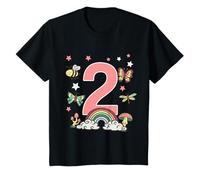 Fille j'ai 2 ans 2e anniversaire papillon T-Shirt