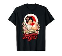 Fille Japonaise Drapeau Japon Femme T-Shirt Graphique avec Valeur