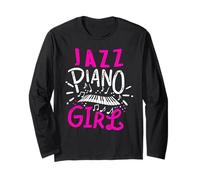 Fille jazz pianiste musique clavier amusante Manche Longue