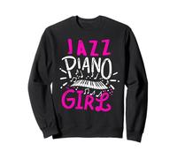 Fille jazz pianiste musique clavier amusante Sweatshirt
