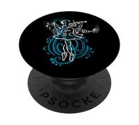 Fille Jouant de la Musique de Violon et Ballerine violoniste Ballet PopSockets PopGrip Adhésif