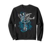 Fille Jouant de la Musique de Violon et Ballerine violoniste Ballet Sweatshirt