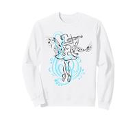 Fille Jouant de la Musique de Violon et Ballerine violoniste Ballet Sweatshirt