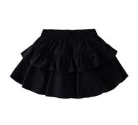Fille Jupe Volantee A Etages Taille Elastique Esprit Princesse | Superposition Genereuse Fluide, Mi-Longue Froncee, Allure Champetre Retro, Tenue Evasee De Saison, Pour Ecole