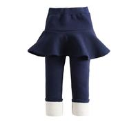 Fille Legging Chaud Hiver Thermo Fleece Pantalon Long Thermique Coton Enfant Elastique Collant Laine Molleton Doublés Leggings Coton Hiver Vêtements Pour Adolescent Âge 4-16 Collants (Navy, 4-5 Years)