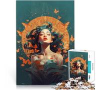 Fille Mandala Papillon Puzzles 1000 pièces pour Adolescents Jouets de Jeu stimulants Renforcer l'amour Entre Les Couples 38x26cm