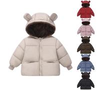 Fille Manteau d'Hiver Chaud Doudoune Veste à Polaire Enfant Garçon Blouson d'Hiver à Capuche Epaisse Parka Coupe-vent Coat Manteaux et Blousons Chaud et doux Vêtement de Plein Air pour 1-8 Ans