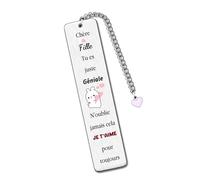Fille Marque-Pages Noël L'Obtention Diplôme Cadeaux Inspiration Souvenir D'Anniversaire Encourager Distance Accompagner Retour à L'école AppréCier L'Accessoire Livre Mignon De Papa Maman