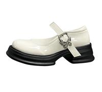 Fille Mary Jane - Chaussures de soirée Une pièce Boucle Cent Arc Épaisseur Fond épais Talon Chaussures Princesse Convient pour les fêtes de mariage Robe Chaussures légères Chaussures basses pour
