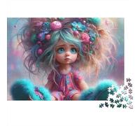 Fille Mignonne 1000 Pièces Fille de Cheveux de Bonbons Puzzle pour Adultes Carton Résistant Anti-Stress Détente pour Débutants Facile À Assembler Édition Limitée 52x38cm/1000pcs