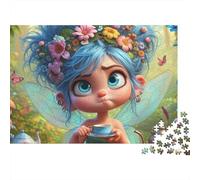Fille Mignonne 1000 Pièces Temps de thé fée Puzzle pour Adultes Qualité Premium Anti-Stress Stimuler l'esprit pour Débutants pour Collectionner 38x26cm/1000pcs