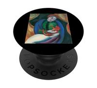 Fille Mignonne et Chat pour Les Amoureux des Chats Franz Marc Fille avec Chat PopSockets PopGrip Adhésif