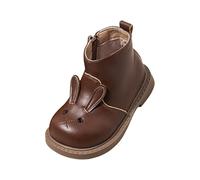 Fille Noir Bout Renforcé Bottines Shoes Mesh Soft Sole Breathable Sports Short Boots Noir Fille Bottines (Brown, 24 Toddler)